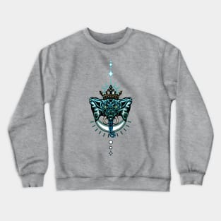 Decorative elephant with crown Crewneck Sweatshirt